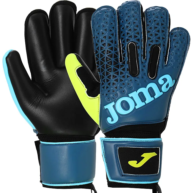 Вратарские перчатки
 профессиональные с защитой пальцев JOMA

 PREMIER 401195-301
 7-12 (Черный-синий-желтый)