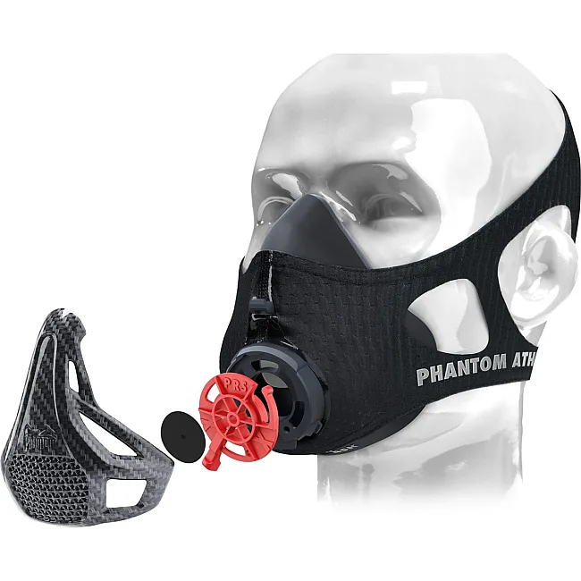 Маска для тренування дихання Phantom Training Mask Carbon