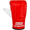 Перчатки снарядные
-блинчики для бокса искусственная кожа SPORTKO

 UR PD-3 (Красный)