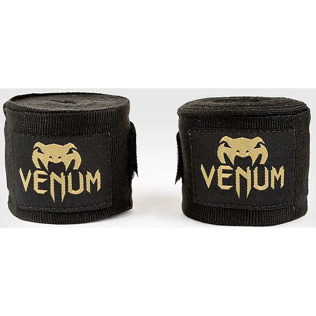 Бинты для бокса VENUM Kontact Boxing (4м) Black Gold
