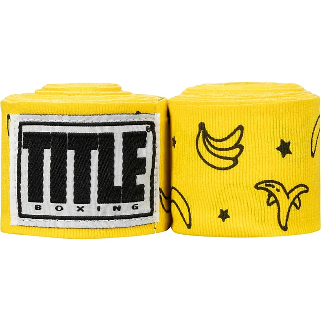 Бинты для бокса TITLE Boxing Print 450см Yellow