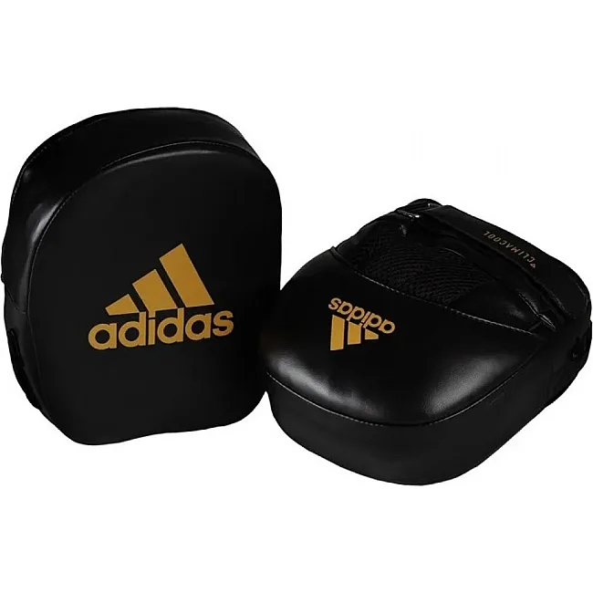 Квадратные мини лапы для бокса Elite Square (черный-золотой) ADIDAS ADIEMP01
