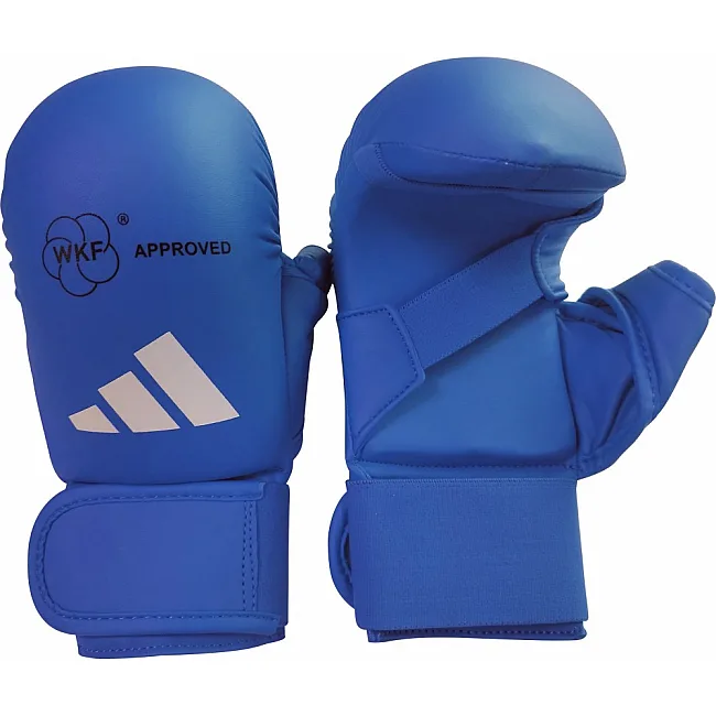 Перчатки для карате с защитой большого пальца с лицензией WKF (синий) ADIDAS 661.23