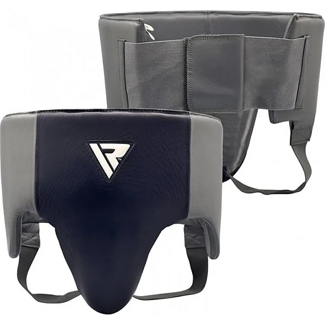 Защита паха профессиональная RDX Leather Pro Blue L