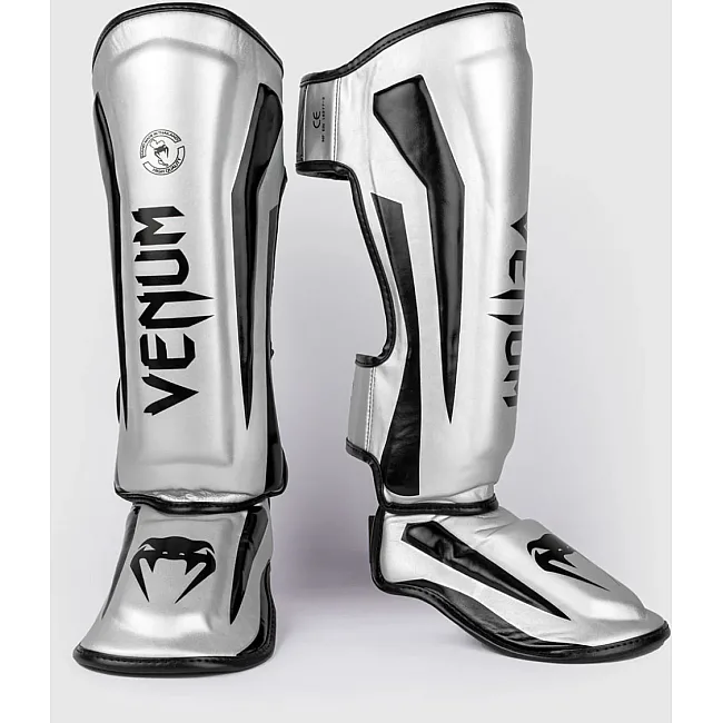 Защитные щитки для ног VENUM Elite Standup Silver Black