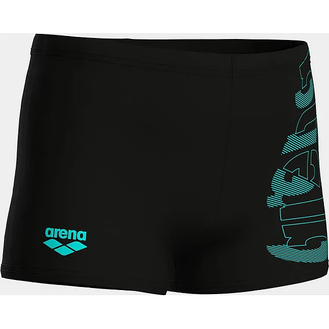 Плавки-шорты для мальчиков Arena TALES SWIM SHORT черный, бирюзовый (для детей)