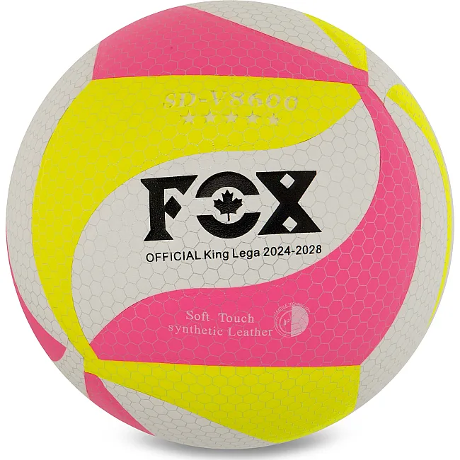 Волейбольный мяч FOX SD-V8600 №5 PU (Белый-розовый)