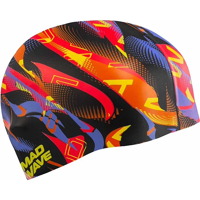 Шапочка для бассейна силиконовая для взрослых MADWAVE Flame M055458 (Разноцветный)