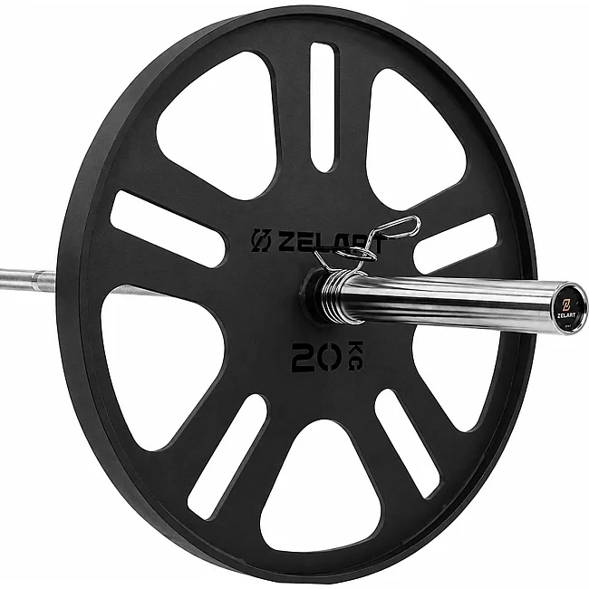 Блины диски стальные для становой тяги Deadlift Pulling Weight Plates ZELART TA-6992-20 (Черный)