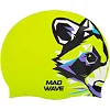 Шапочка для бассейна силиконовая юниорская MADWAVE Raccoon M057102 (Салатовый)