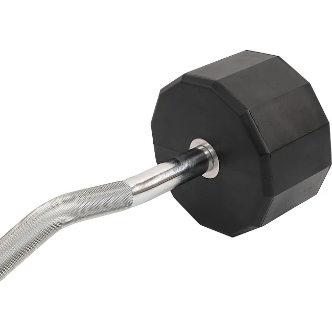 Штанга нерозбірна з фіксованою вагою вигнута PEV HAMMER STRENGHT TA-9978-50 (Чорний)