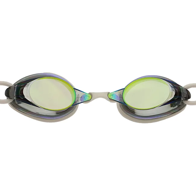 Стартовые очки для плавания радужные линзы MADWAVE STREAMLINE Rainbow M045703 (Белый)