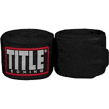 Бинты боксерские эластичные TITLE Boxing Fight Back Semi-Elastic 4,5м Черные