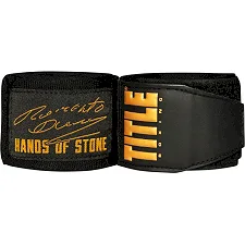Бинты боксерские эластичные TITLE Boxing Roberto Duran 4,5м Черные