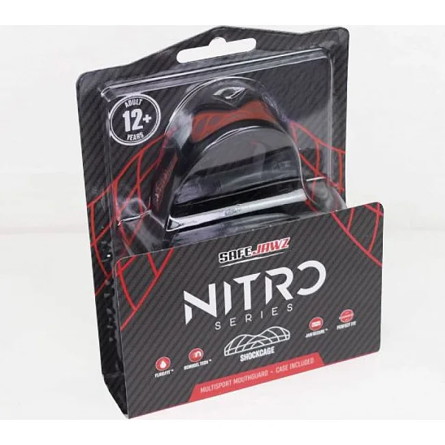 Капа SAFEJAWZ Nitro Series Черная с красным