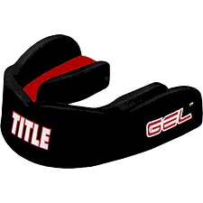 Капа TITLE Gel Max Channel Черная с красным (Для взрослых)