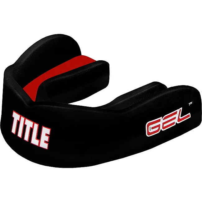 Капа TITLE Gel Max Channel Черная с красным (Для взрослых)
