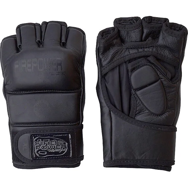 Перчатки MMA FirePower FPMG1 Черные матовые