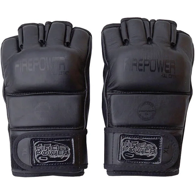 Перчатки MMA FirePower FPMG1 Черные матовые