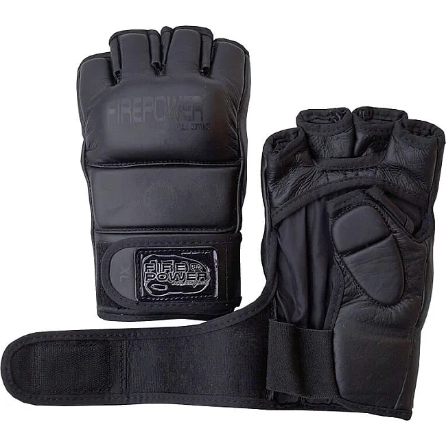 Перчатки MMA FirePower FPMG1 Черные матовые