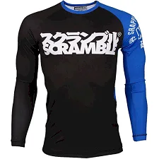 Рашгард с длинным рукавом Scramble BJJ Ranked Черный с синим